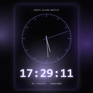 Onyx Glow Watch Clock Live Wallpaper MAC Windows 4k
