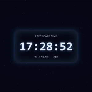 Deep Space Time Clock Live Wallpaper MAC Windows 4k