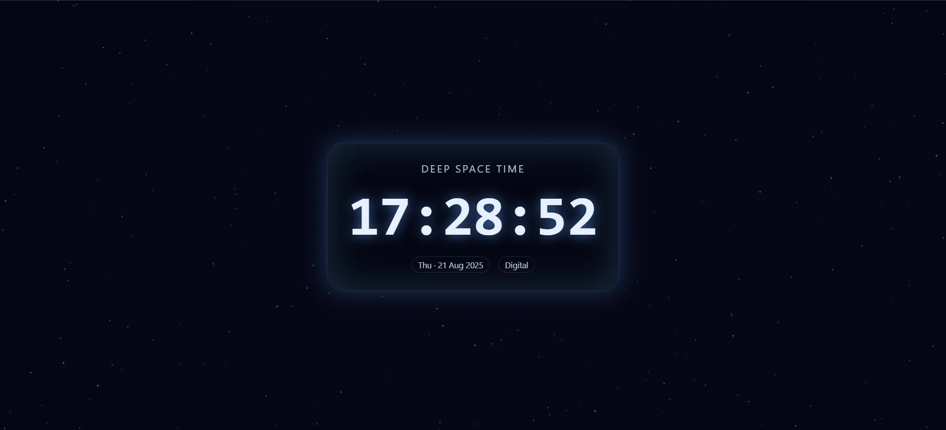 Deep Space Time Clock Live Wallpaper MAC Windows 4k
