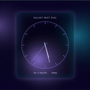 Galaxy Mist Dial Clock Live Wallpaper MAC Windows 4k
