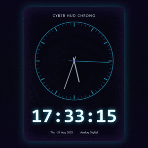 Cyber Hood Clock Live Wallpaper for Windows & Mac 4k ultrawide