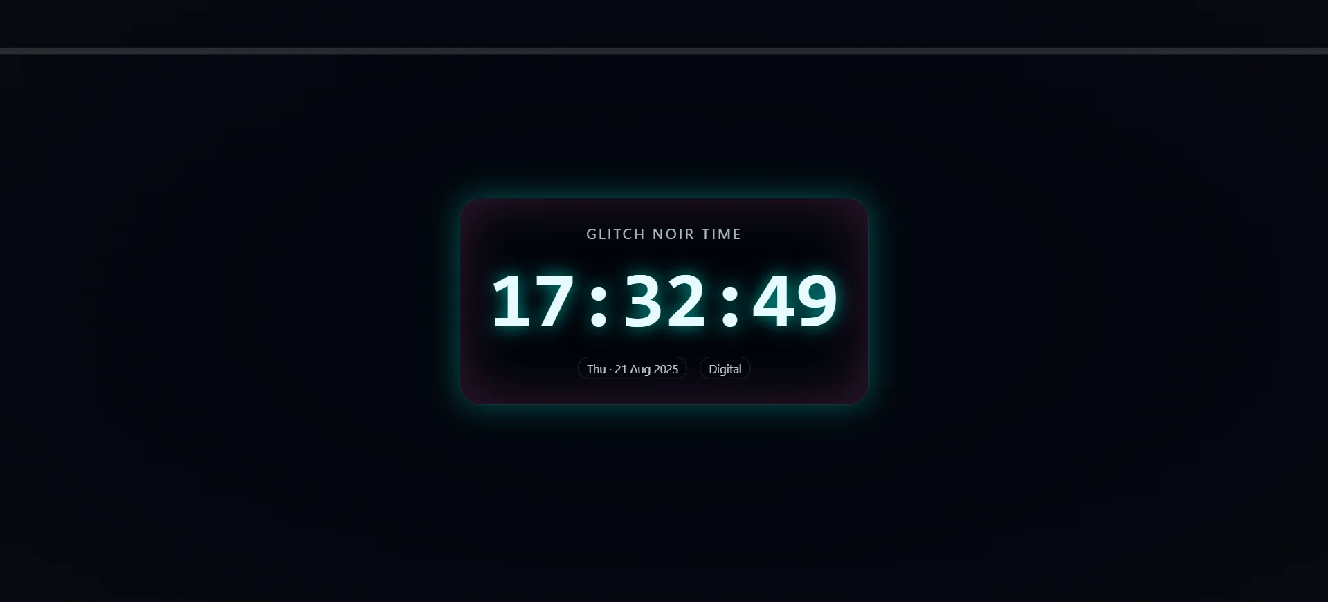 Glitch Noir Time Clock Live Wallpaper for Windows & Mac 4K Ultrawide