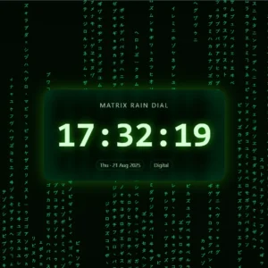 matrix Rain Dial Live Clock Wallpaper MAC Windows 4k