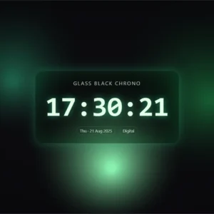 glass-black-crono-clock-live-wallpaper