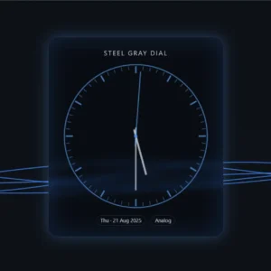 Steel Gray Dial Clock Wallpaper MAC Windows 4k