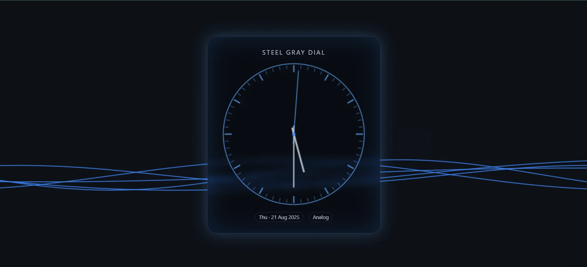 Steel Gray Dial Clock Wallpaper MAC Windows 4k