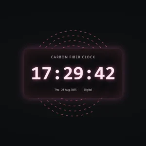 Carbon Fiver Clock Live Wallpaper MAC Windows 4k