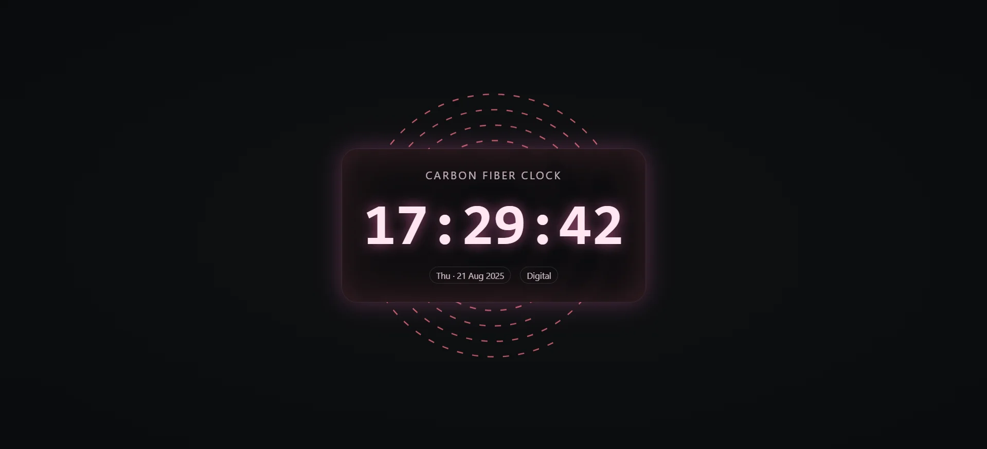 Carbon Fiver Clock Live Wallpaper MAC Windows 4k